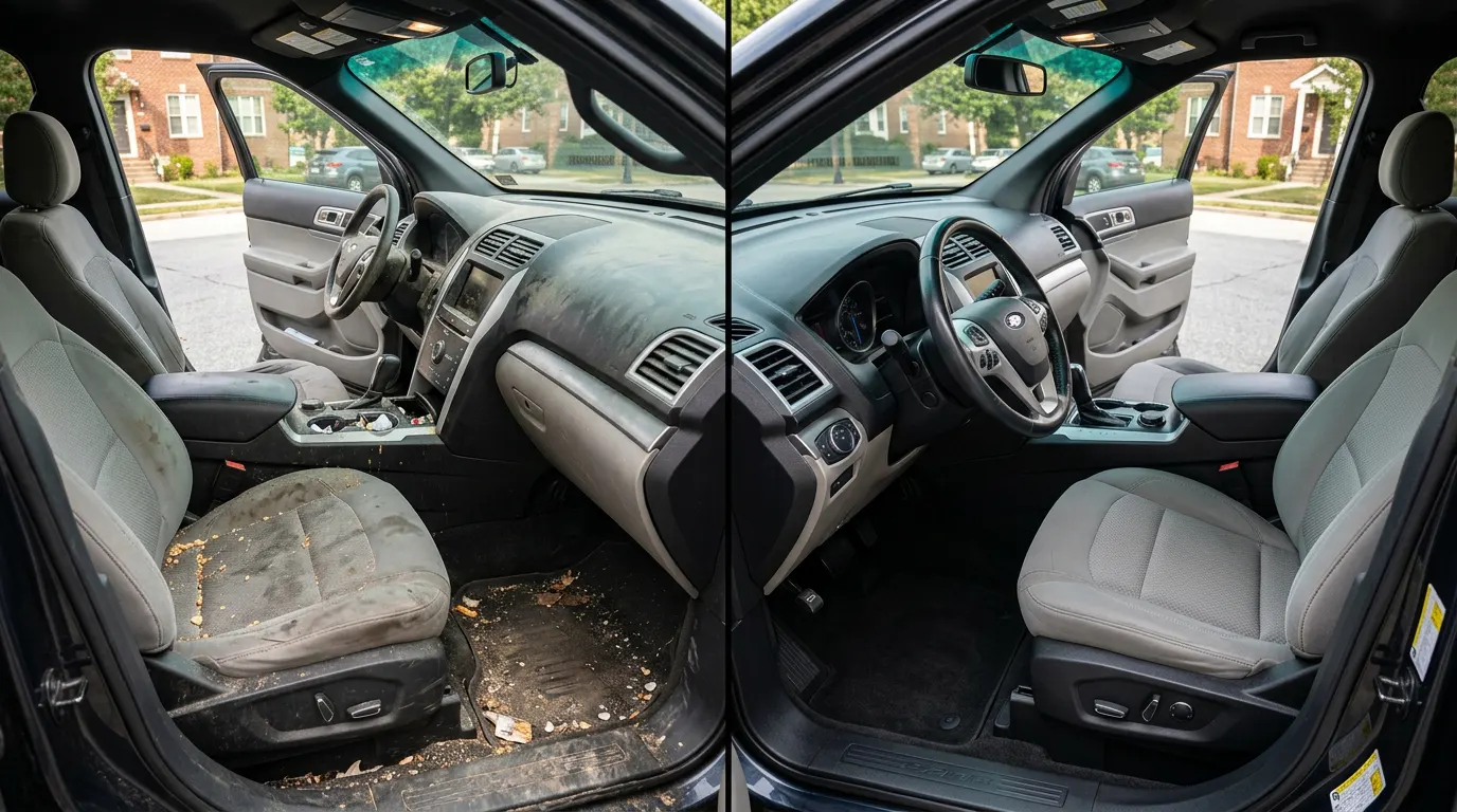 Detailing result on a customer's car